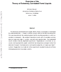 Cover page of Overview of the Theory of Extremely Correlated Fermi Liquids