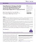 Cover page: Gene Expression Changes in the Skin of Patients Undergoing Medial Thigh Liposuction With Pre-Surgical and Post-Surgical Application of Topical Products