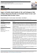 Cover page: Impact of Health-related Quality of Life and Prediagnosis Risk of Major Depressive Disorder on Treatment Choice in Low- and Intermediate-Risk Prostate Cancer