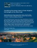 Cover page: Quantifying the energy impact of heat mitigation technologies at the urban scale