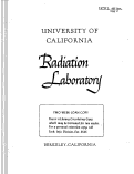 Cover page: OBSERVATIONS ON LITHIUM AND BERYLLIUM NUCLEI EJECTED FROM HEAVY NUCLEI BY HIGH ENERGY PARTICLES