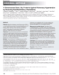 Cover page: Y-Chromosome Gene, Uty, Protects Against Pulmonary Hypertension by Reducing Proinflammatory Chemokines.