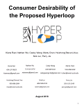 Cover page of Consumer Desirability of the Proposed Hyperloop