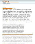 Cover page: Ulcerative colitis mucosal transcriptomes reveal mitochondriopathy and personalized mechanisms underlying disease severity and treatment response