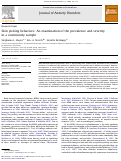 Cover page: Skin picking behaviors: An examination of the prevalence and severity in a community sample