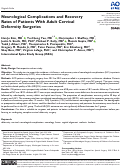 Cover page: Neurological Complications and Recovery Rates of Patients With Adult Cervical Deformity Surgeries.