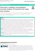 Cover page: Phenotypic variability and population structure analysis of Tanzanian free-range local chickens.