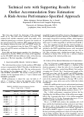 Cover page: Technical note with Supporting Results for Outlier Accommodation State Estimation:A Risk-Averse Performance-Specified Approach