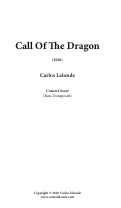 Cover page: The Call Of The Dragon