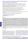 Cover page: The current genomic landscape of western South America: Andes, Amazonia and Pacific Coast