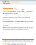 Cover page: Author Correction: Increased lactate dehydrogenase activity is dispensable in squamous carcinoma cells of origin