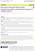 Cover page: Association between binge eating and physical violence perpetration among U.S. college students
