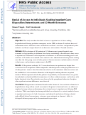 Cover page: Denial of Access to Individuals Seeking Inpatient Care: Disposition Determinants and 12 Month Outcomes