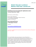 Cover page: Distributed Generation Dispatch Optimization under Various Electricity Tariffs