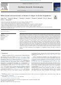 Cover page: White matter microstructural correlates of relapse in alcohol dependence