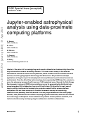 Cover page: Jupyter-enabled astrophysical analysis using data-proximate computing platforms