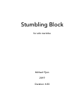 Cover page: Stumbling Block