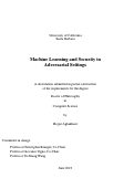 Cover page: Machine Learning and Security in Adversarial Settings