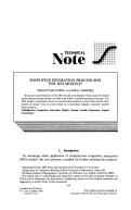 Cover page: Technical Note—Simplified Estimation Procedures for MCI Models