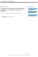 Cover page: Generalized Lie symmetries and almost regular Lagrangians: a link between symmetry and dynamics