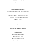 Cover page: Campaign spheres in Latin America: How institutions affect digital media in presidential elections