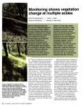 Cover page: Monitoring shows vegetation change at multiple scales