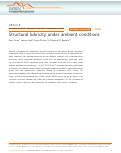 Cover page: Structural lubricity under ambient conditions