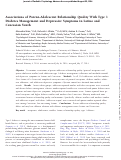 Cover page: Associations of Parent–Adolescent Relationship Quality With Type 1 Diabetes Management and Depressive Symptoms in Latino and Caucasian Youth