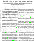 Cover page: Extreme Scale De Novo Metagenome Assembly