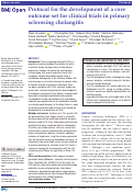 Cover page: Protocol for the development of a core outcome set for clinical trials in primary sclerosing cholangitis.