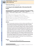 Cover page: A technique for the deidentification of structural brain MR images