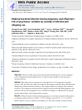 Cover page: Maternal Bacterial Infection During Pregnancy and Offspring Risk of Psychotic Disorders: Variation by Severity of Infection and Offspring Sex