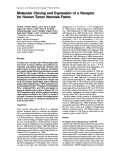 Cover page: Molecular cloning and expression of a receptor for human tumor necrosis factor