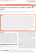 Cover page: Enhanced neuroinvasion by smaller, soluble prions
