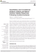 Cover page: Quantitative and Correlational Analysis of Brain and Spleen Immune Cellular Responses Following Cerebral Ischemia
