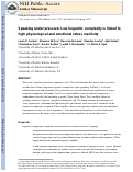 Cover page: Speaking under pressure: Low linguistic complexity is linked to high physiological and emotional stress reactivity