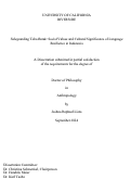 Cover page: Safeguarding Toba Batak: Social Values and Cultural Significance of Language Resilience in Indonesia