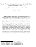 Cover page: Energy Factors, Leasing Structure and the Market Price of Office Buildings in the U.S.