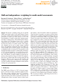 Cover page: Skill and independence weighting for multi-model assessments