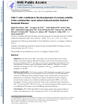 Cover page: CD8+ T Cells Contribute to the Development of Coronary Arteritis in the Lactobacillus casei Cell Wall Extract–Induced Murine Model of Kawasaki Disease