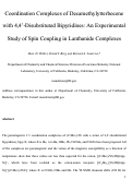 Cover page: Coordination Complexes of Decamethylytterbocene with 4,4'-Disubstituted Bipyridines: An 
Experimental Study of Spin Coupling in Lanthanide Complexes