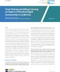 Cover page of Truck Parking and Idling is Having an Impact on Disadvantaged Communities in California