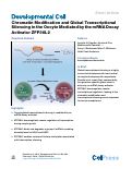 Cover page: Chromatin Modification and Global Transcriptional Silencing in the Oocyte Mediated by the mRNA Decay Activator ZFP36L2