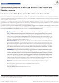 Cover page: Osteochondral lesions in Wilsons disease: case report and literature review.