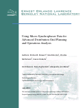 Cover page: Using Micro-Synchrophasor Data for Advanced Distribution Grid Planning and Operations Analysis