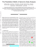 Cover page: The parallelism motifs of genomic data analysis