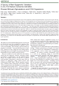 Cover page: A Survey of Rare Epigenetic Variation in 23,116 Human Genomes Identifies Disease-Relevant Epivariations and CGG Expansions