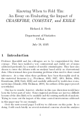 Cover page: Knowing When to Fold ’Em: An Essay on Evaluating the Impact of CEASEFIRE, COMSTAT, and EXILE