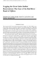 Cover page: Logging the Great Lakes Indian Reservations: The Case of the Bad River Band of Ojibwe