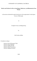 Cover page: Models and methods for recovering shape, reflectance, and illumination from images